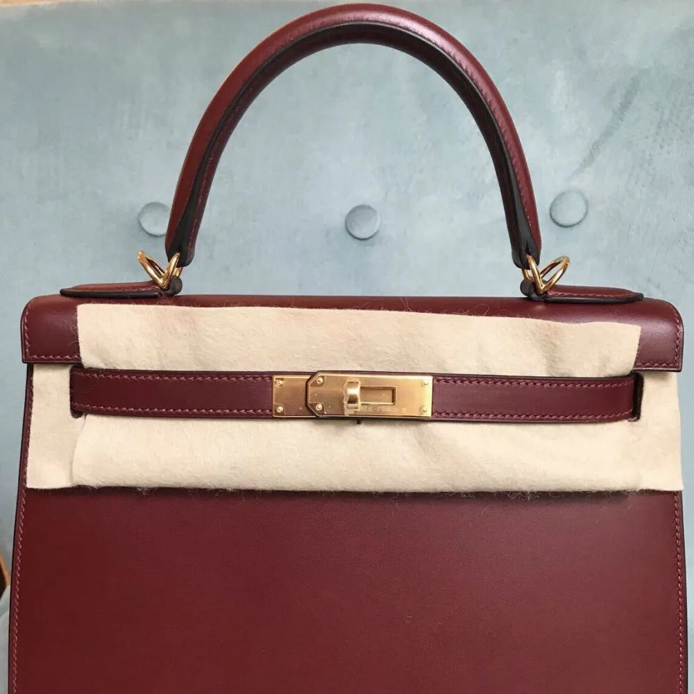 Hermès Kelly 28 Rouge H Sellier Sombrero Gold Hardware GHW