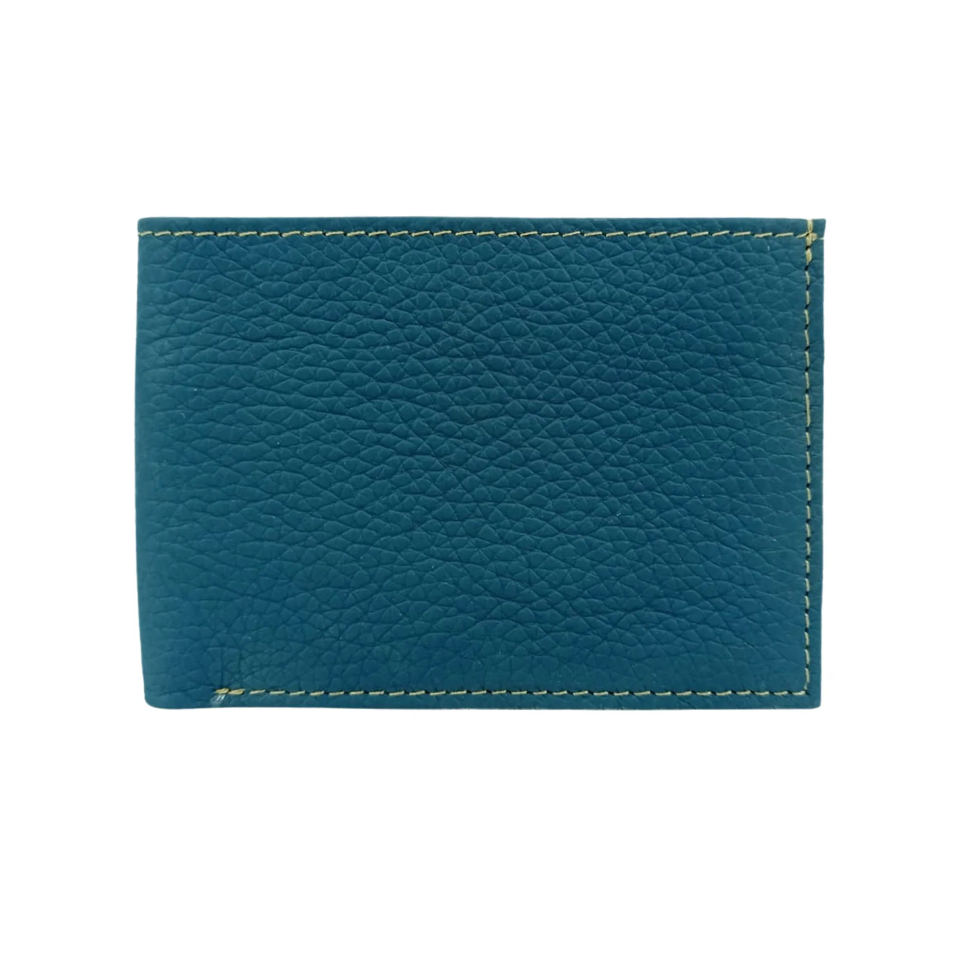 Ink Blue Slim Fold Leather Wallet