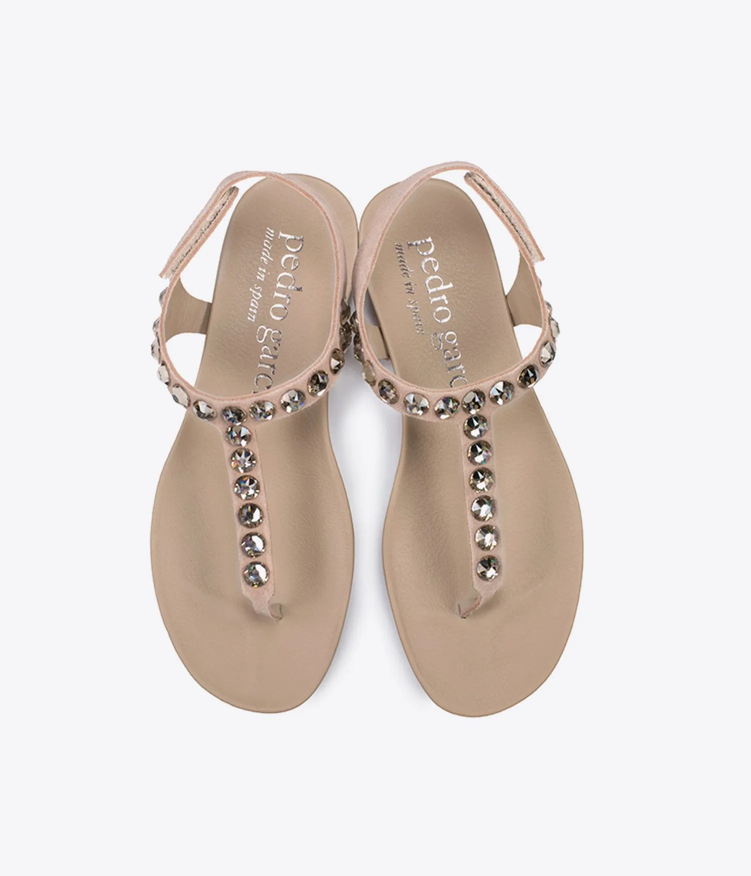 Judith Swarovski Crystal Sandals with molded foot bed