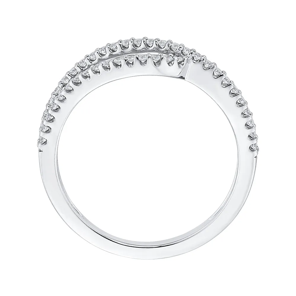 KATARINA Prong set Diamond Bypass Curved Anniversary Ring (1/3 cttw)