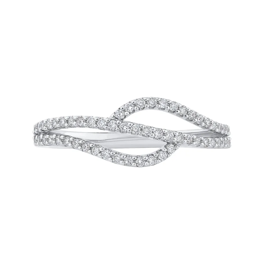 KATARINA Prong set Diamond Bypass Curved Anniversary Ring (1/3 cttw)