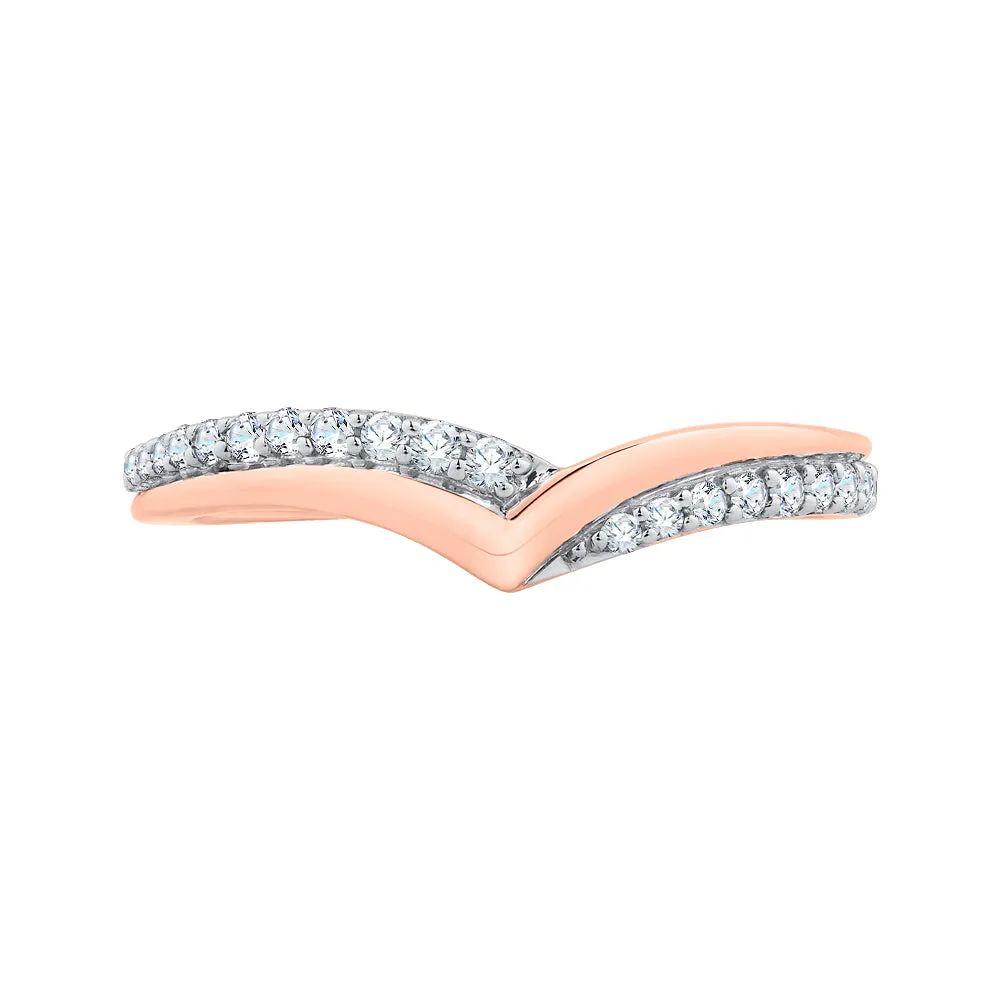 KATARINA Prong set Diamond V Curve Anniversary Ring (1/5 cttw)