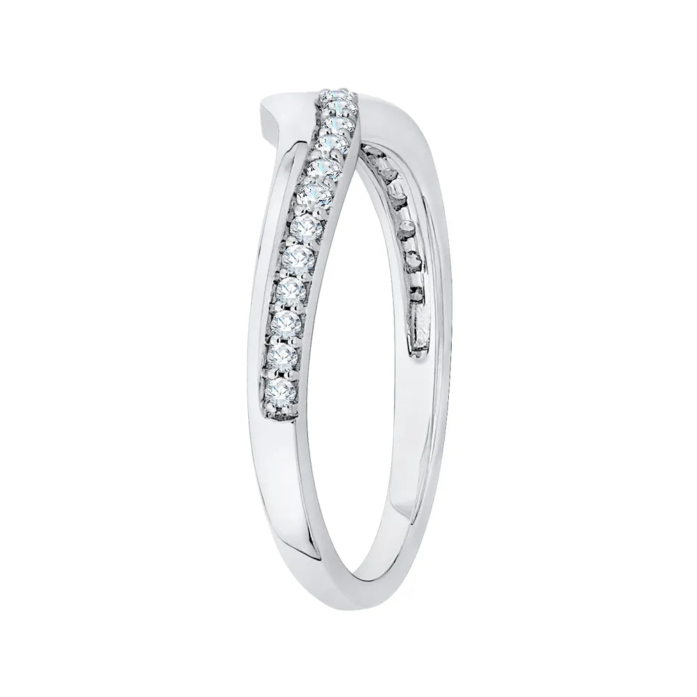 KATARINA Prong set Diamond V Curve Anniversary Ring (1/5 cttw)