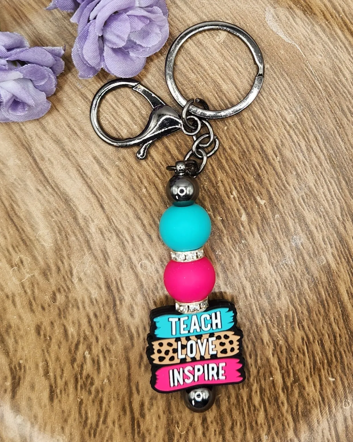 Keychain-Teach Love Inspire Paint Swatches (Azalea)