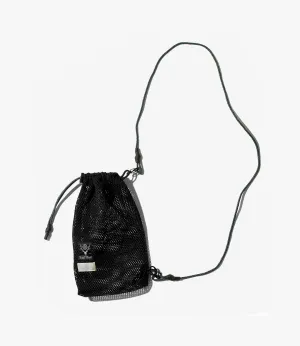 Kinchaku Bag – Black Nylon Mesh