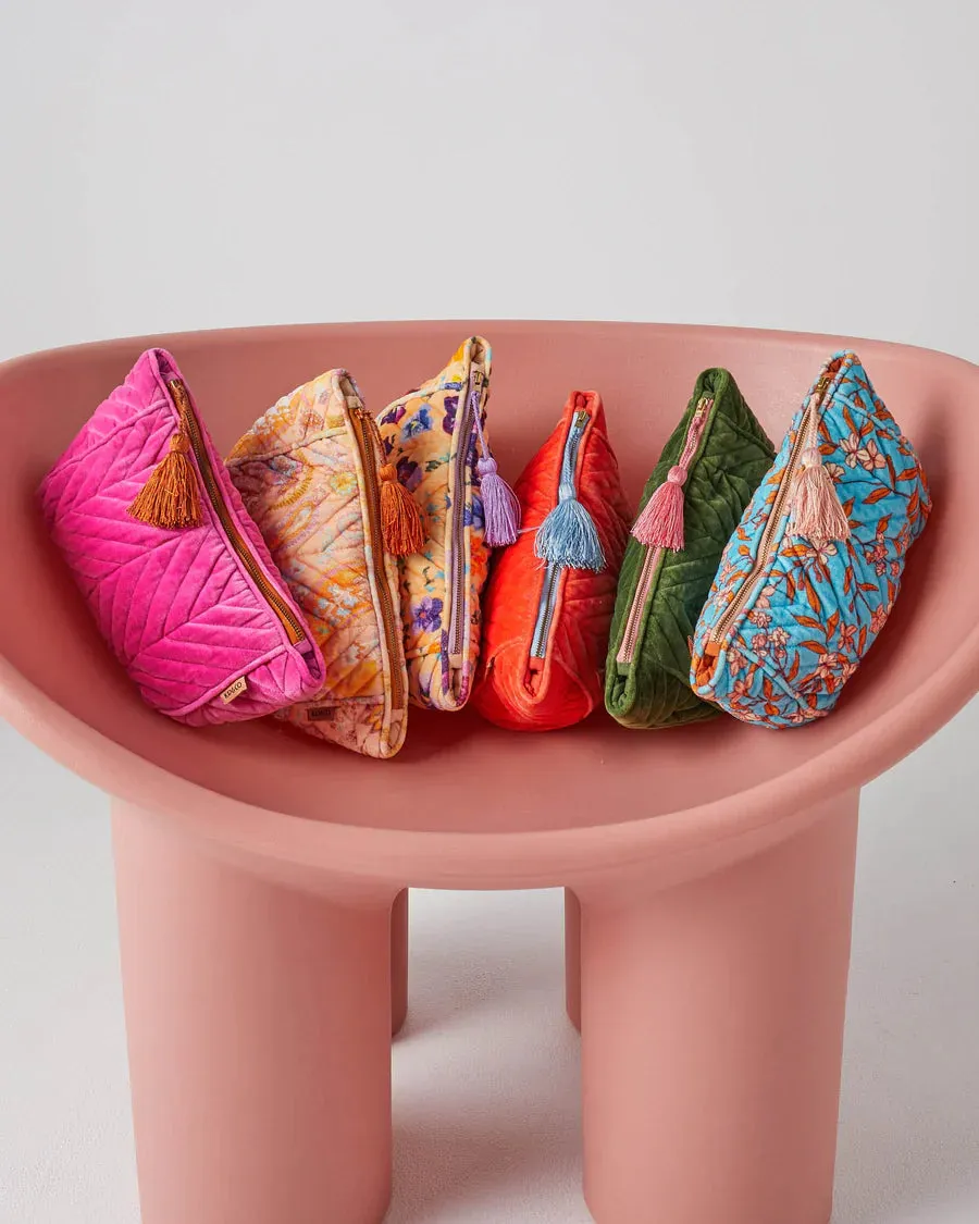 Kip & Co - Velvet Toiletry Bag (Paisley Paradise)