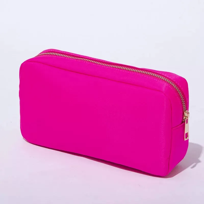 Large Nylon Cosmetic Bag - Assorted Colors