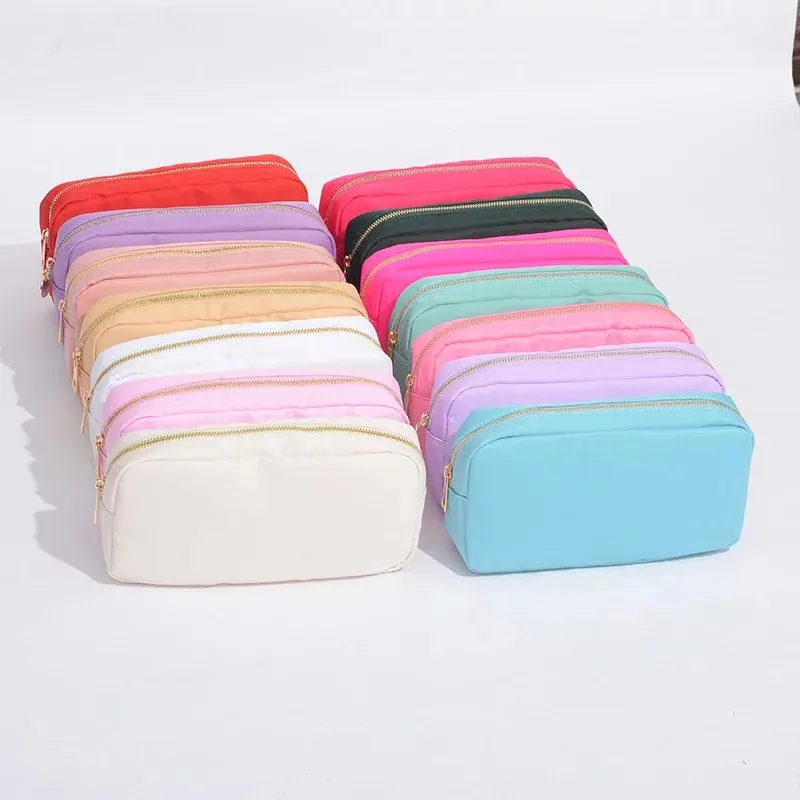 Large Nylon Cosmetic Bag - Assorted Colors