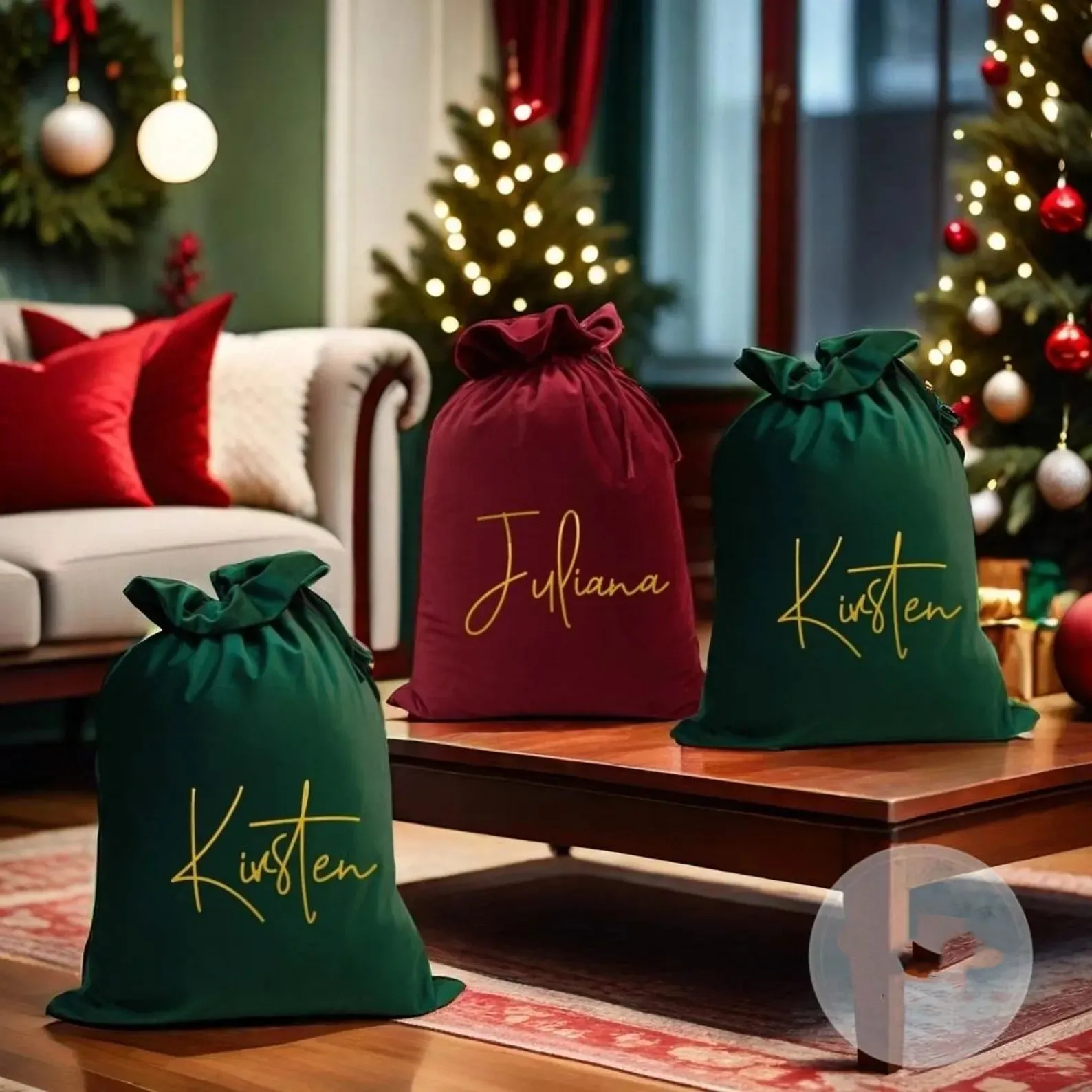 Large Santa Sack Bags,Velvet Christmas Sack with Name,Personalized Christmas Gift Bags,Gift Christmas Sack,Holiday Gift Bag,xmas gift sack