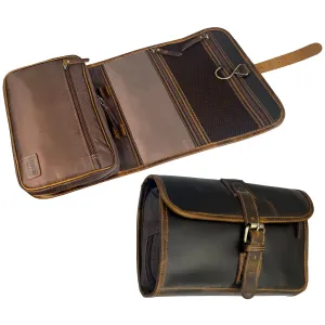 Leather Hanging Toiletry Bag