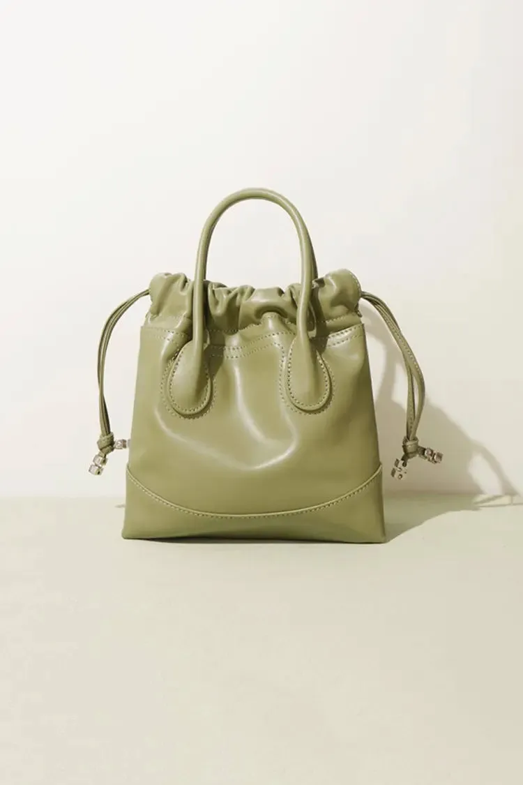 Leather Mini Tote Bag with Top Handles