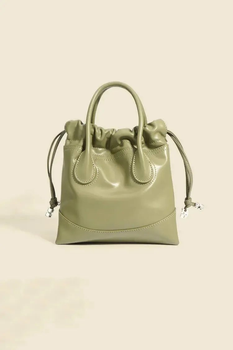 Leather Mini Tote Bag with Top Handles