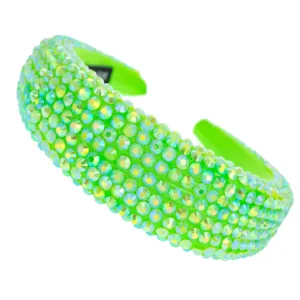 Lime Green Crystal Padded Headband