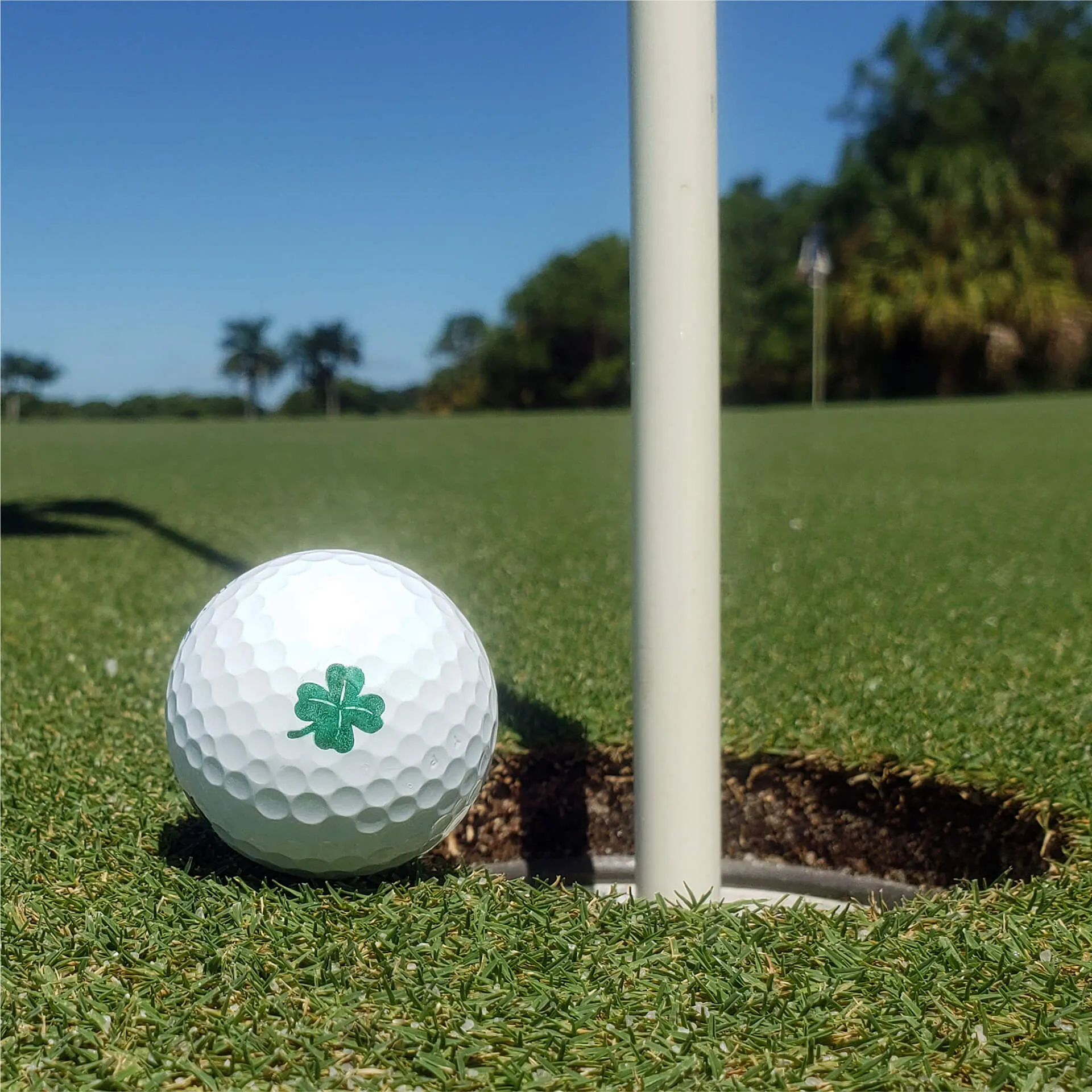 Lucky Clover Golf Ball Stamp