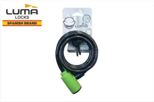 Luma Enduro 7334 Spiral Cycle Lock 185cm Green