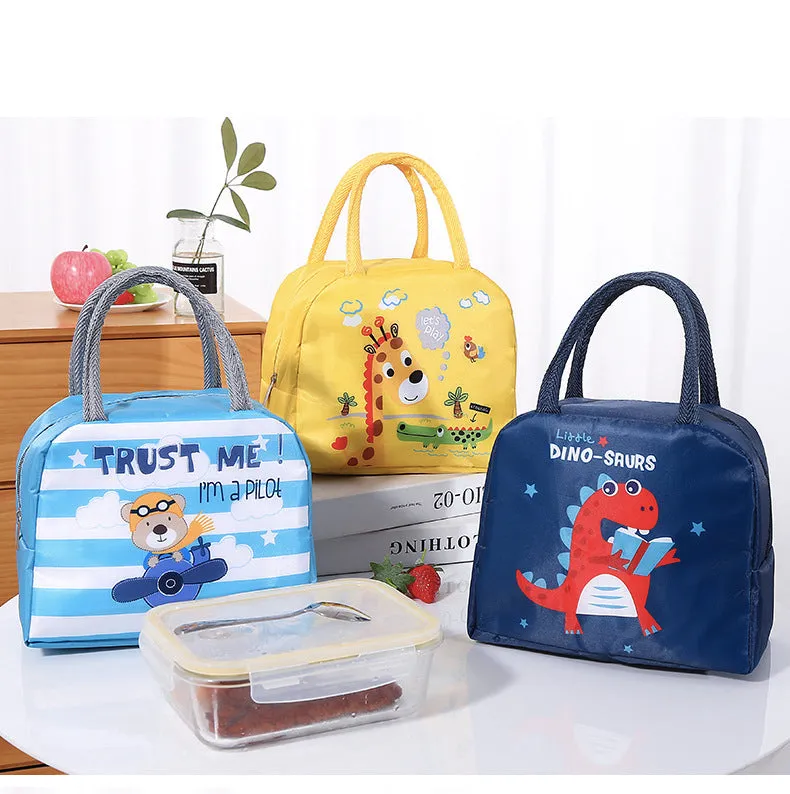 Lunch Box Insulated Bag Soft Leakproof Lunch Bag for Kids Men Women, Durable Thermal Lunch Pail for School Work Office | Fit 6 Cans-Pink Bunny