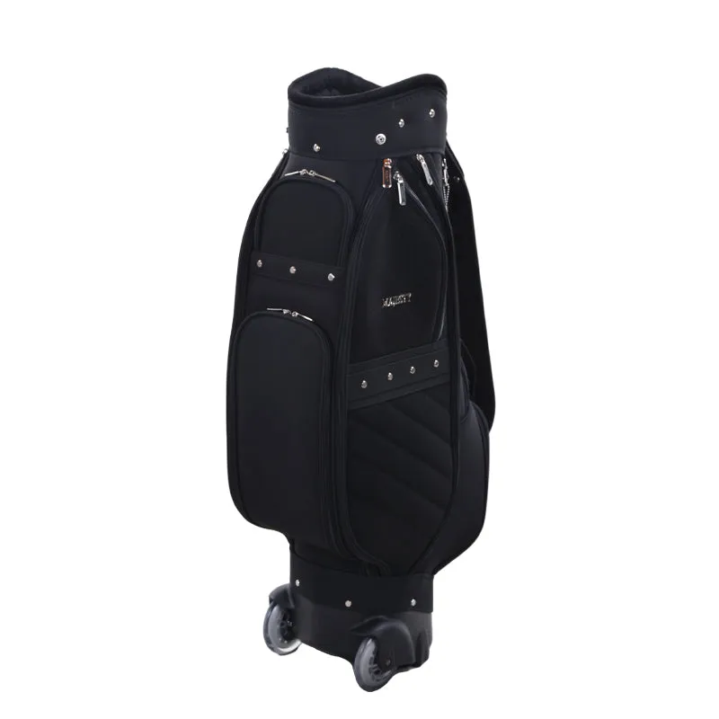 MAJESTY High-End 9" Women's Caddie Bag With Wheel (Black)