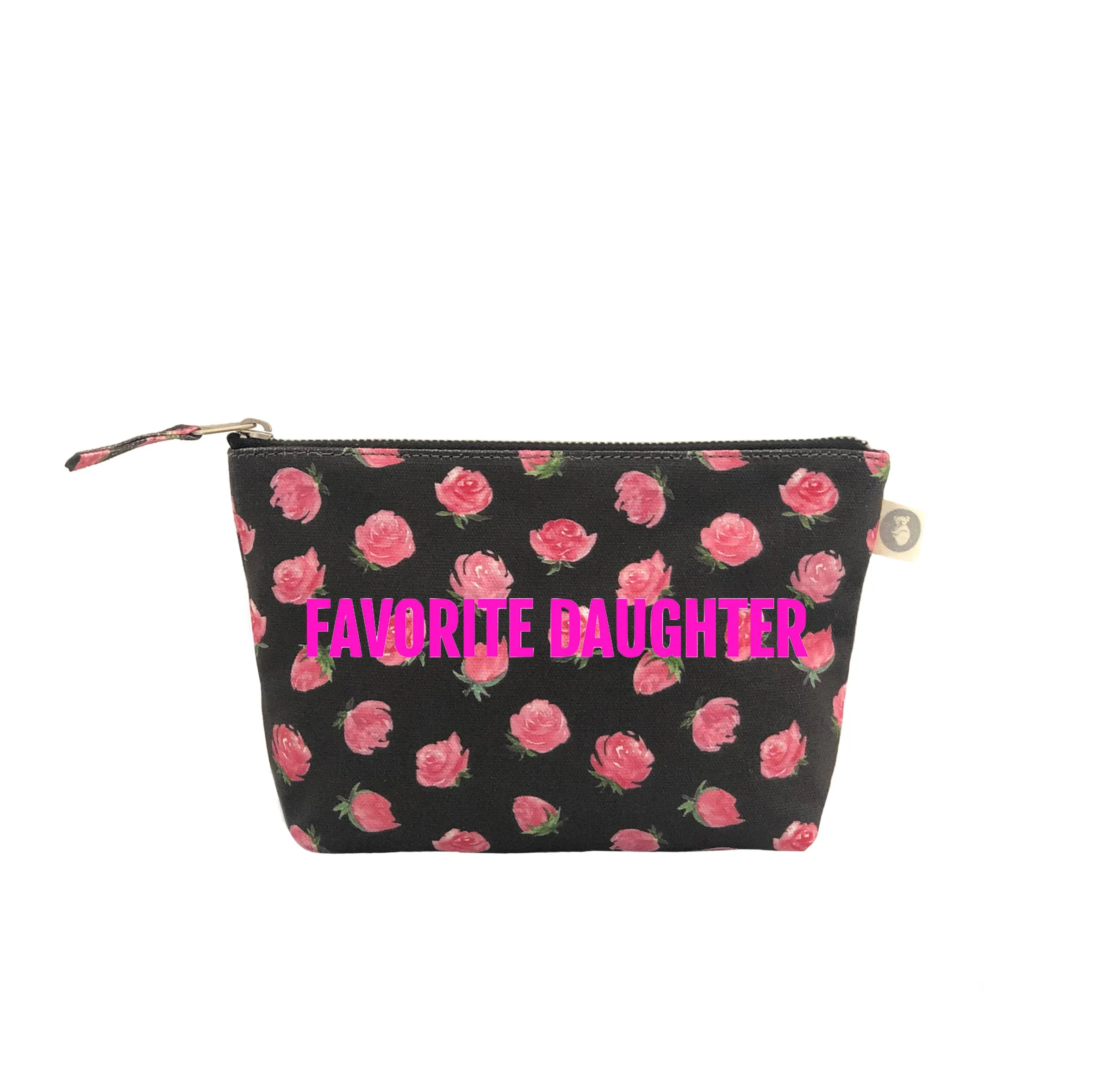 Makeup Bag: Black Floral with FAVORITE DAUGHTER