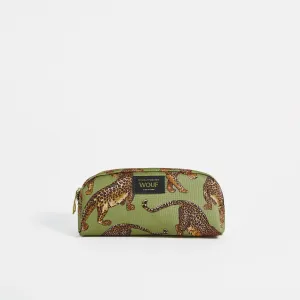 Makeup Bag - Olive Leopard