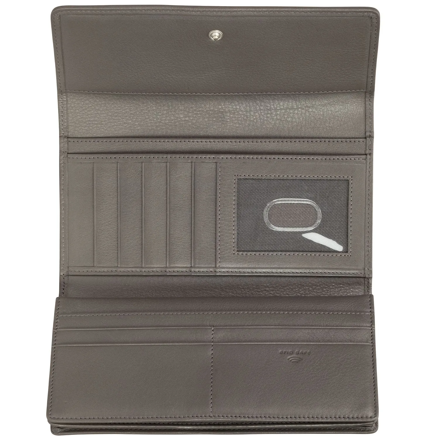 Mancini BASKET WEAVE RFID Secure Quadruple Fold Wallet