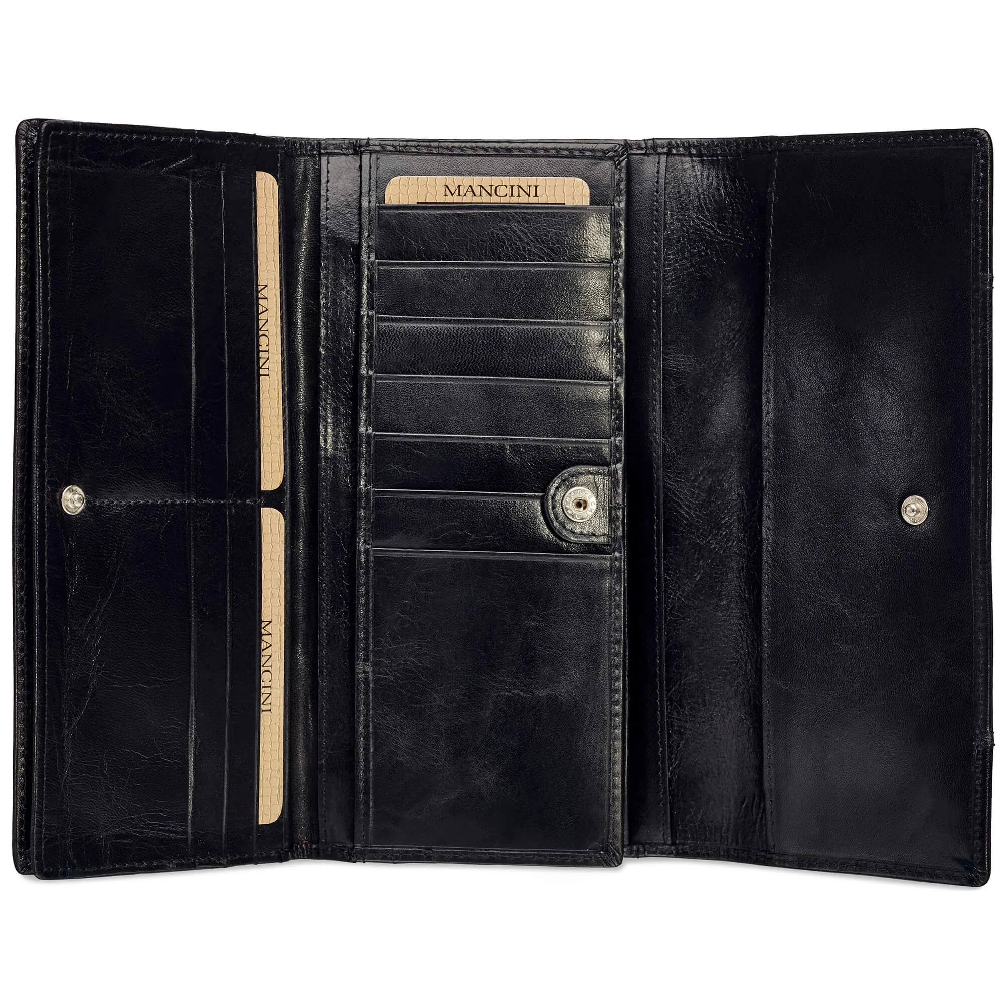 Mancini CASABLANCA Ladies’ RFID Secure Trifold Wallet