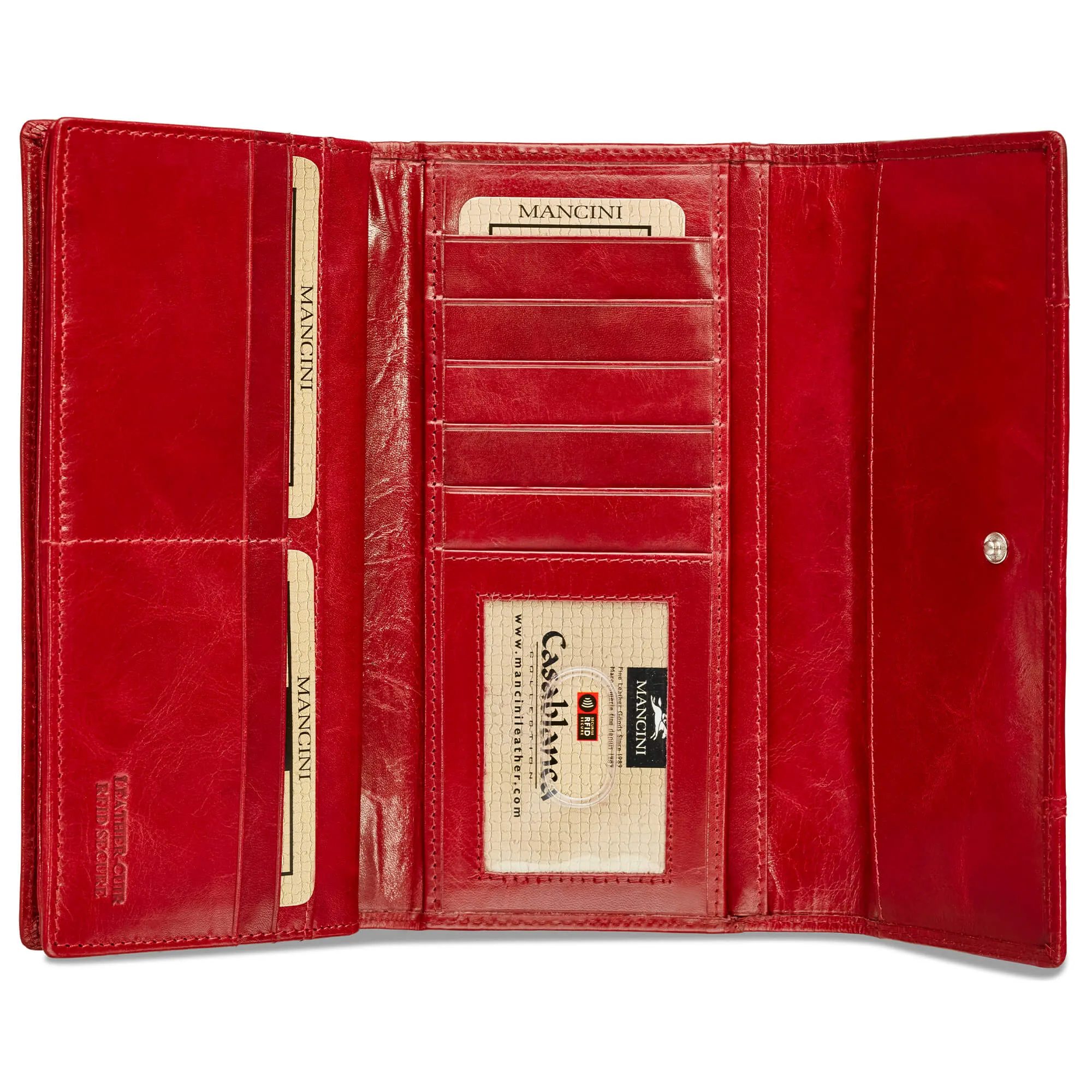 Mancini CASABLANCA Ladies’ RFID Secure Trifold Wallet