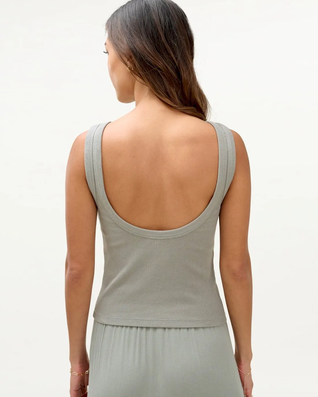 Mary Lawless Lee x Splendid Solid Scoop Back Rib Tank