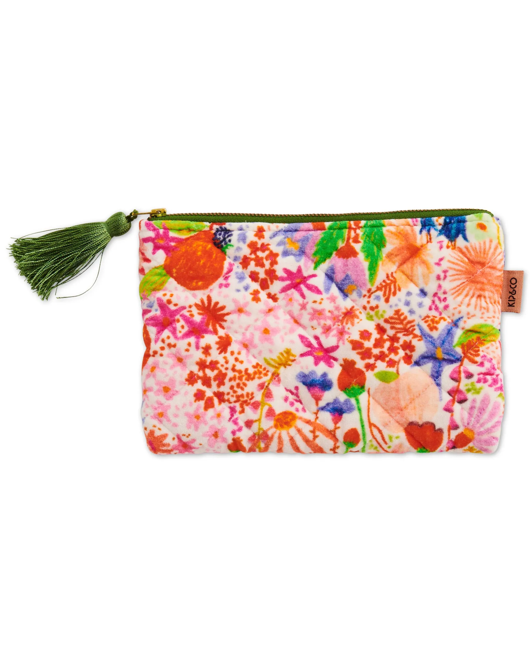 Meandering Meadow Velvet Cosmetics Purse