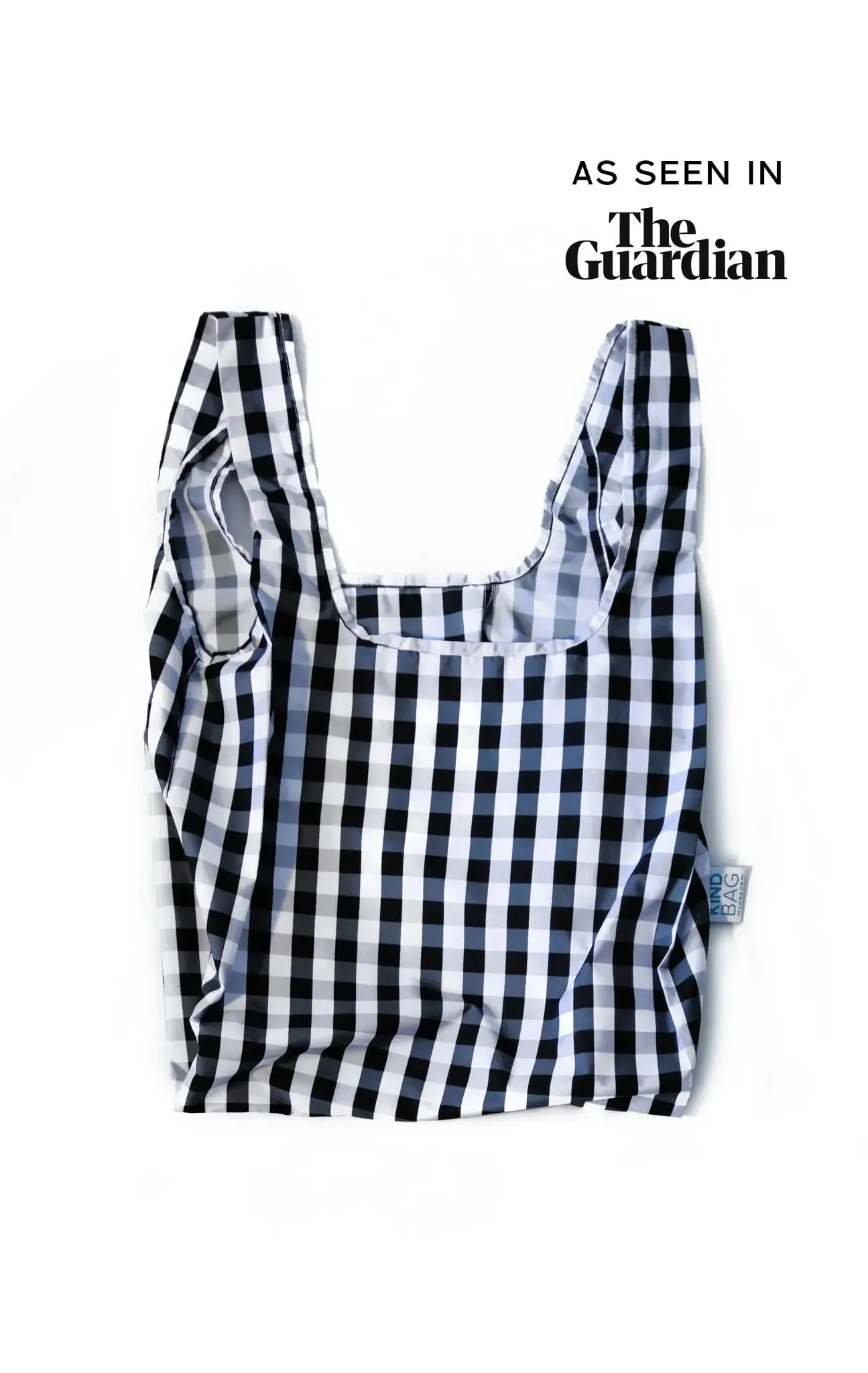 Medium Reusable Bag | Gingham Black & White