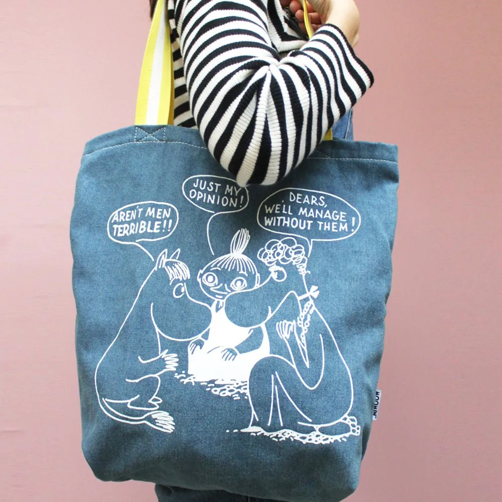 Moomin "Aren't Men Terrible" Denim Tote