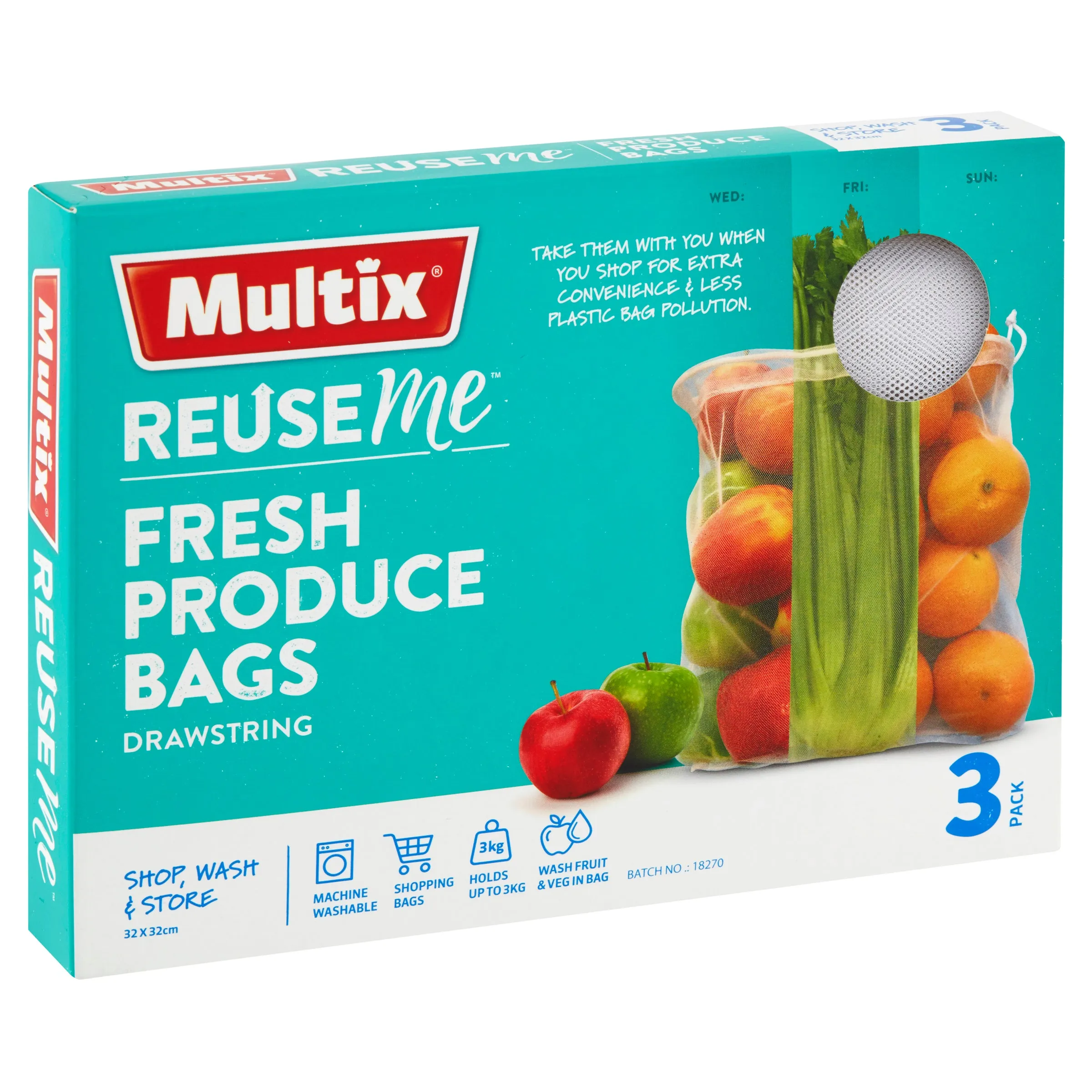 Multix ReuseMe Fresh Produce Bags 3 pack