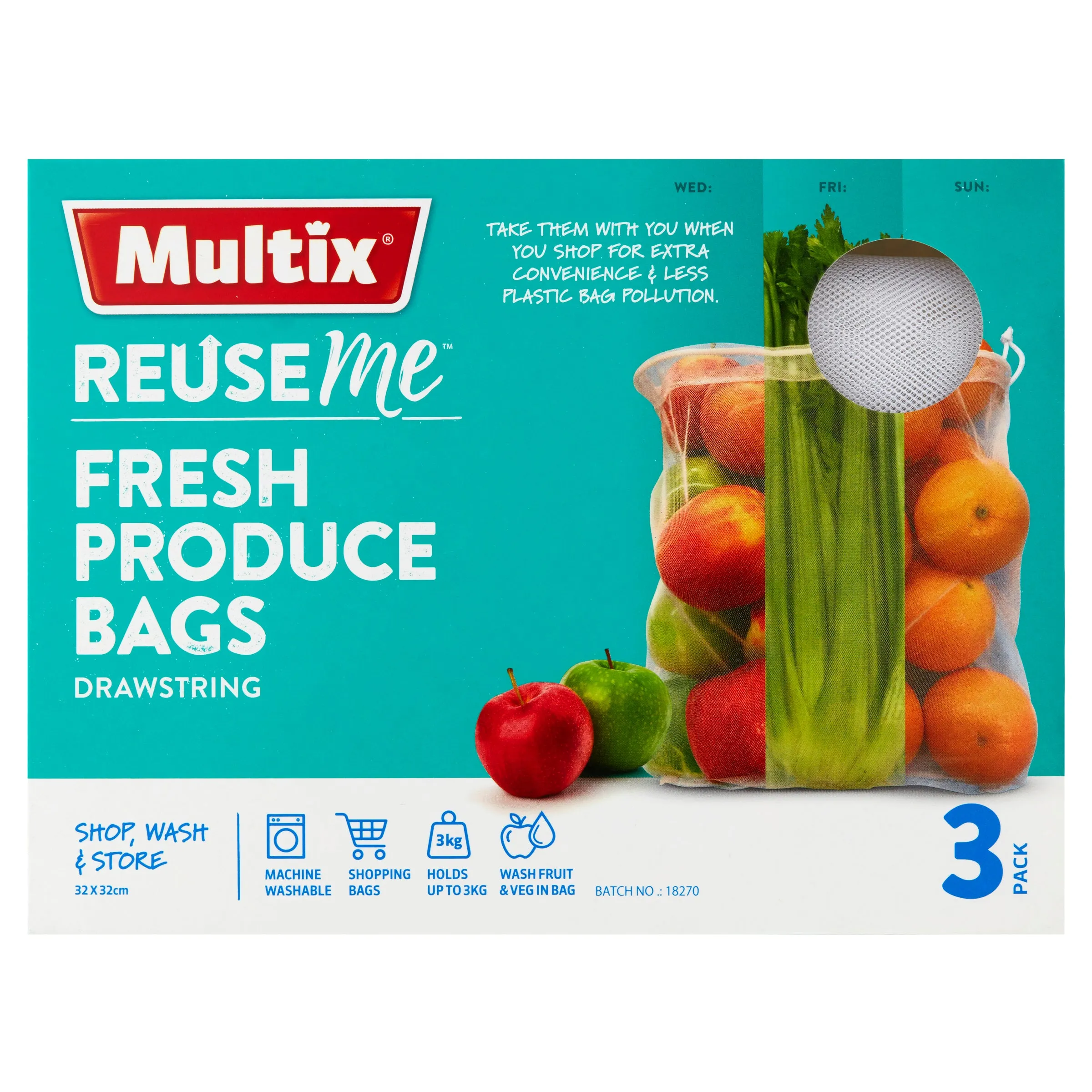 Multix ReuseMe Fresh Produce Bags 3 pack