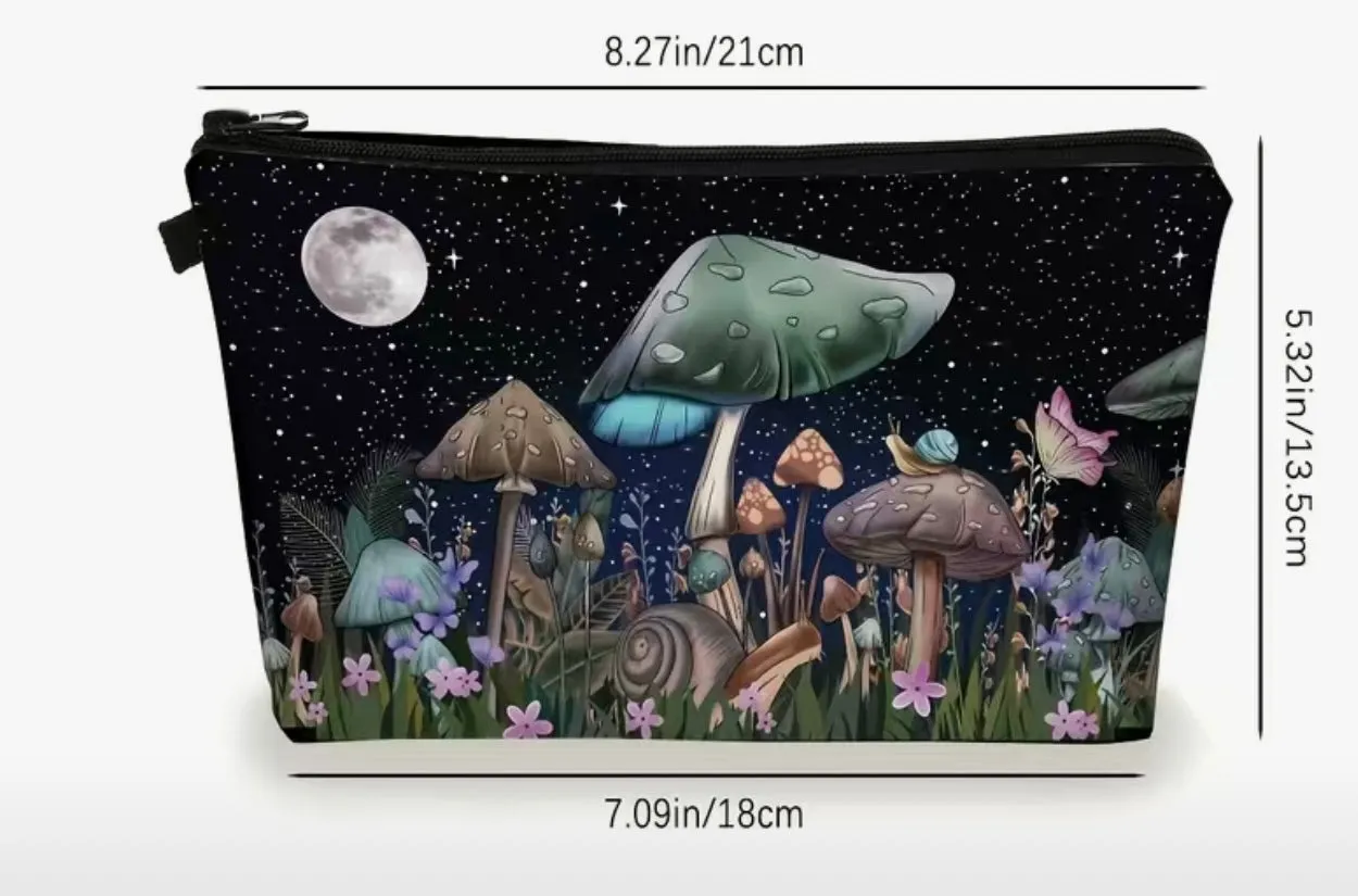 Mushroom makeup bag