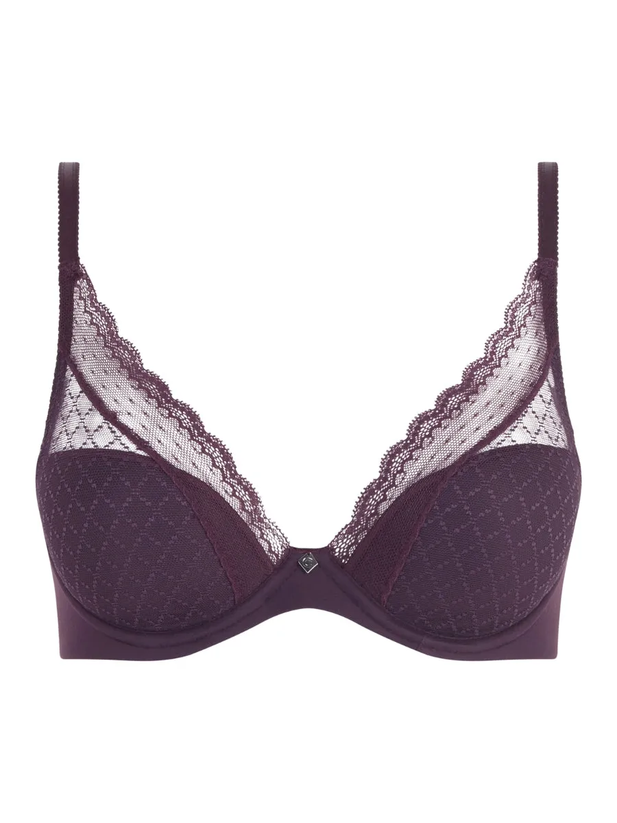 Norah Chic Plunge T-Shirt Bra - Aubergine