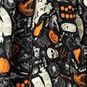 Plus Size Retro Black Halloween Print High Waist Swing Skirt