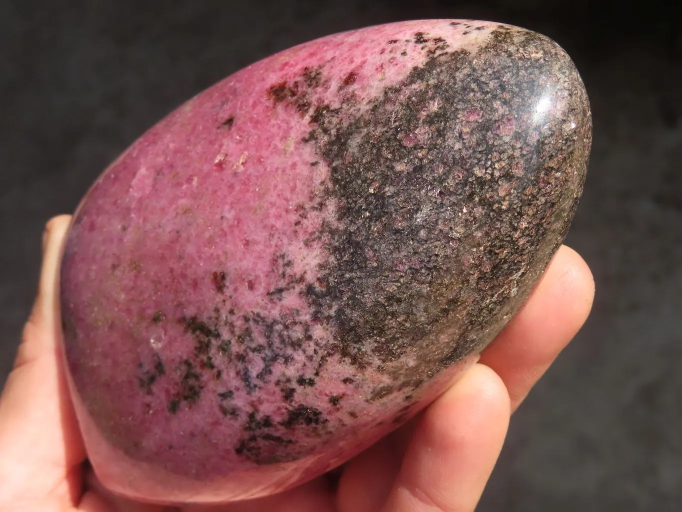 Polished Rhodonite Standing Free Forms x 2 From Ambindavato, Madagascar