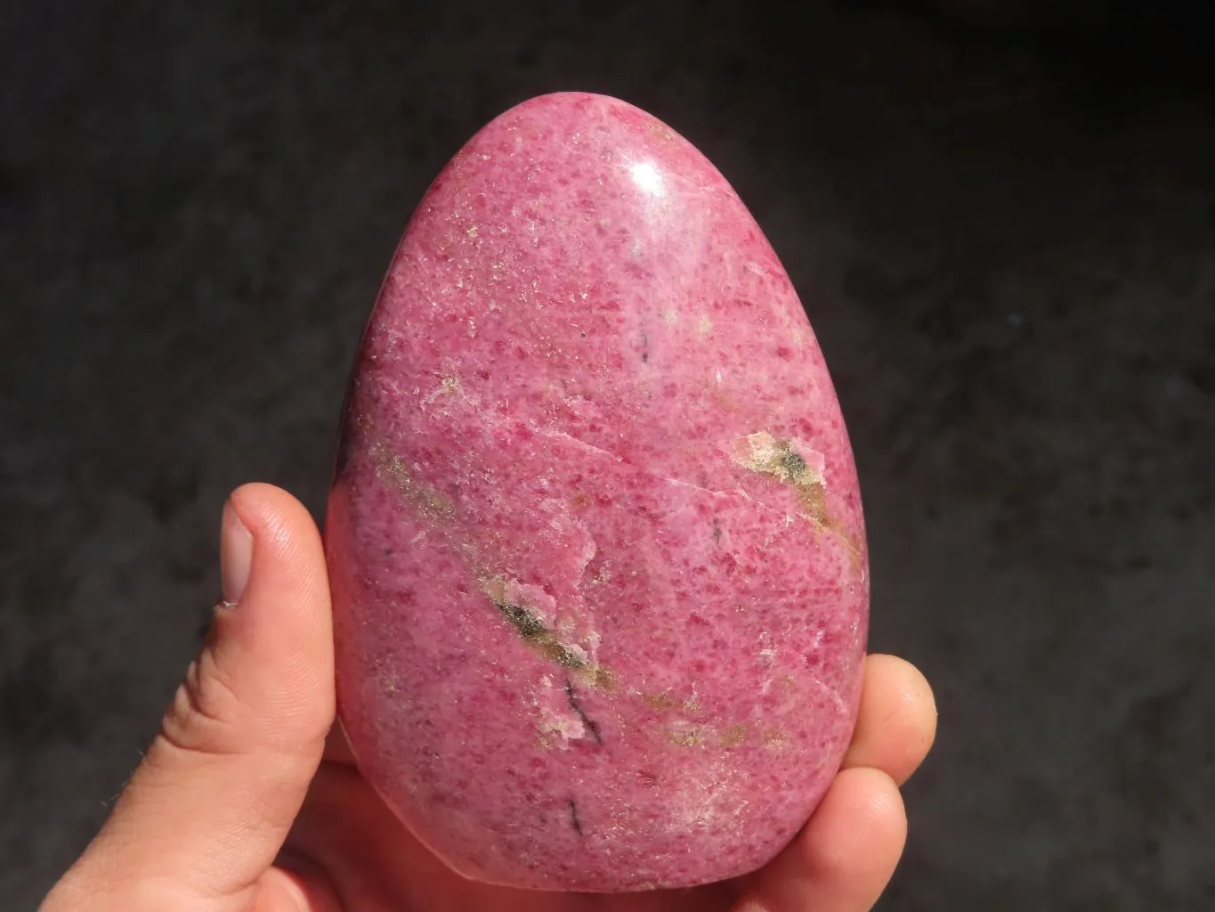 Polished Rhodonite Standing Free Forms x 2 From Ambindavato, Madagascar