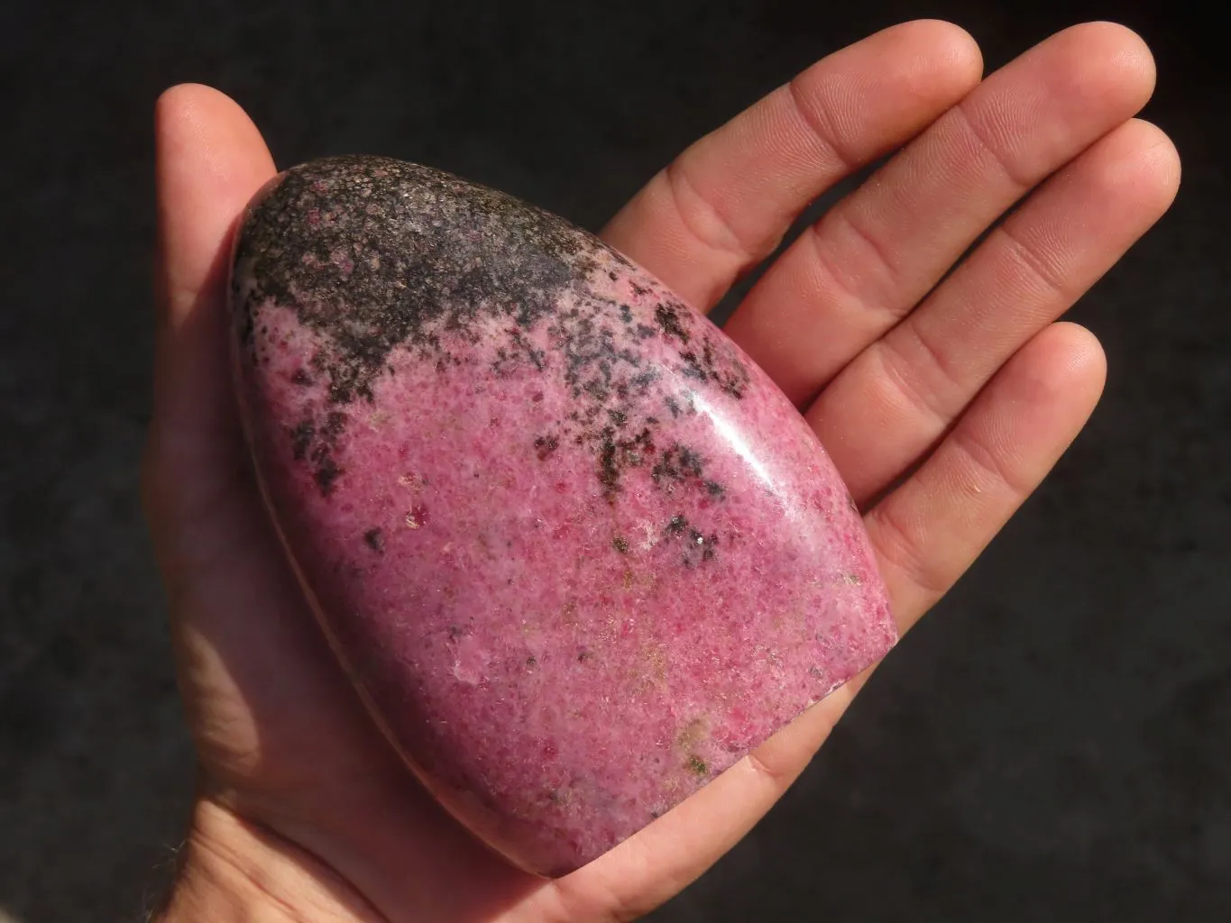 Polished Rhodonite Standing Free Forms x 2 From Ambindavato, Madagascar