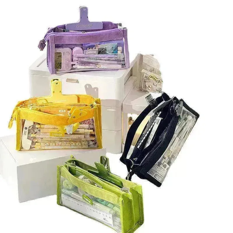 Primary School Transparent Pen Bag High Appearance Level Large Capacity