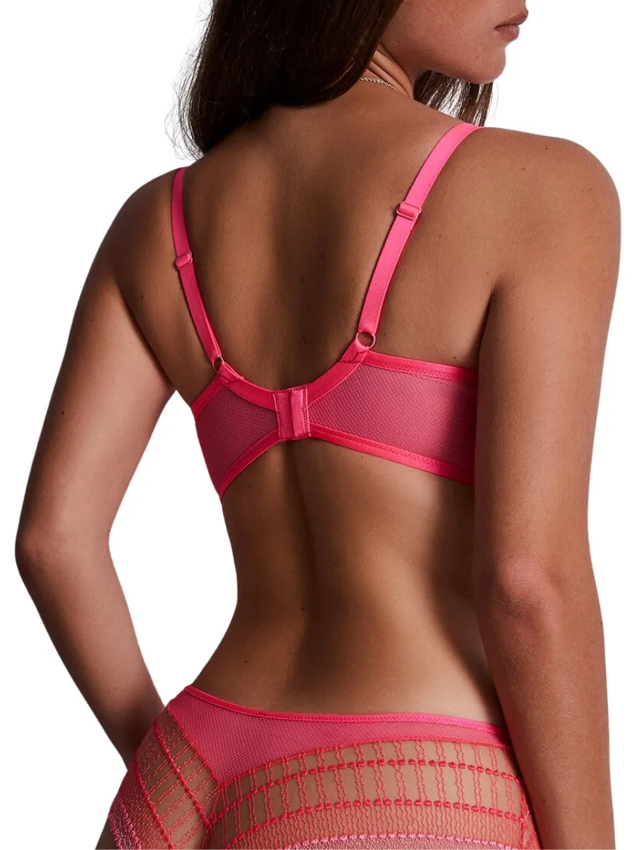 Pure Vibration Moulded Push-Up Bra - Pink Flash