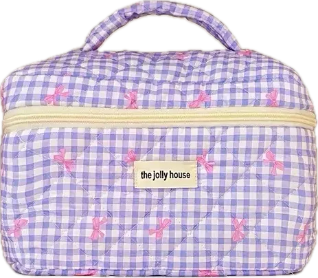 Quilted Bows Cosmetic Bag