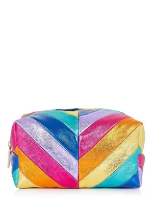 Rainbow Chevron Makeup Bag