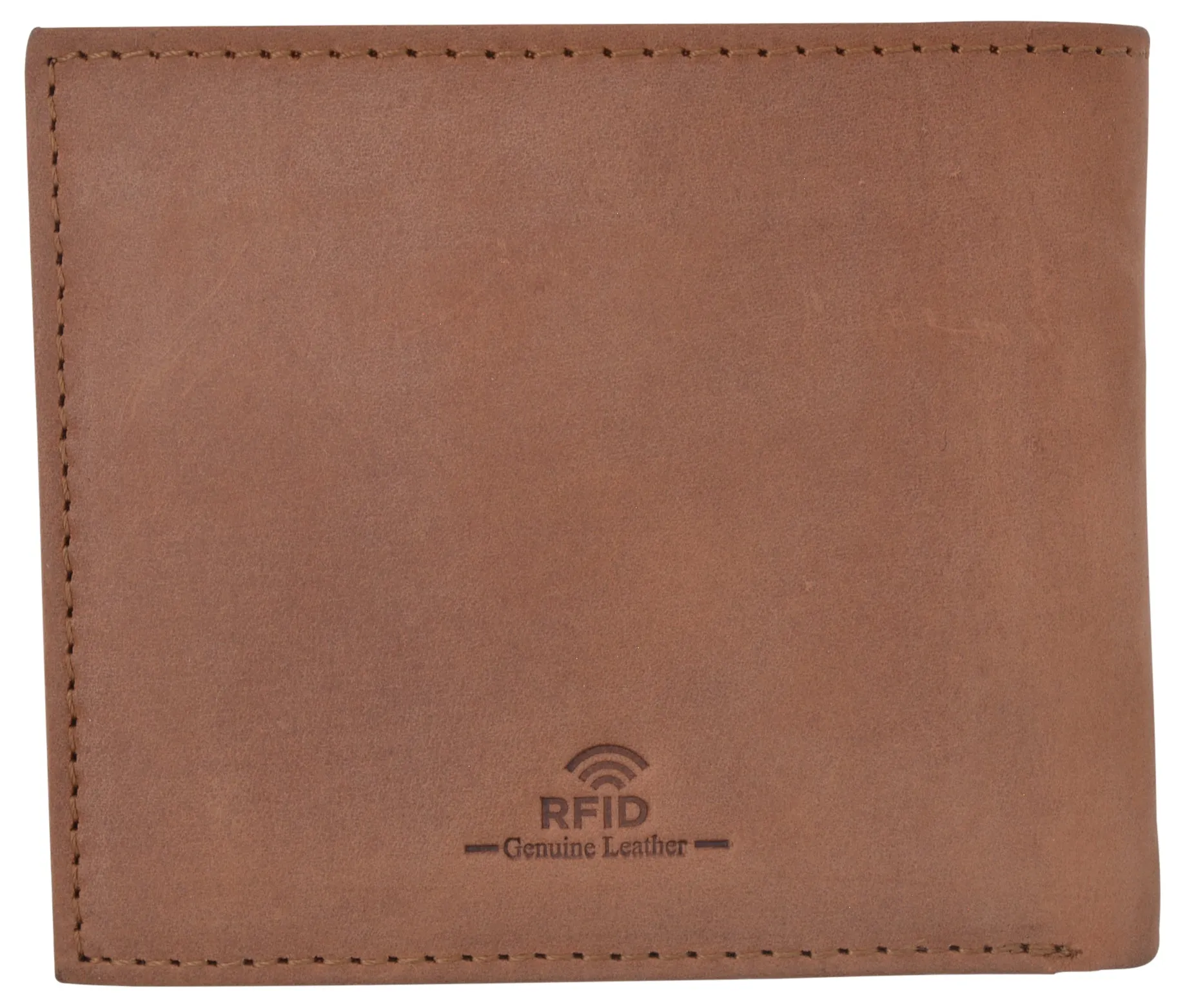 Real Leather Mens Bifold USA Wallet RFID Blocking Slim Minimalist Front Pocket ID Window US Design