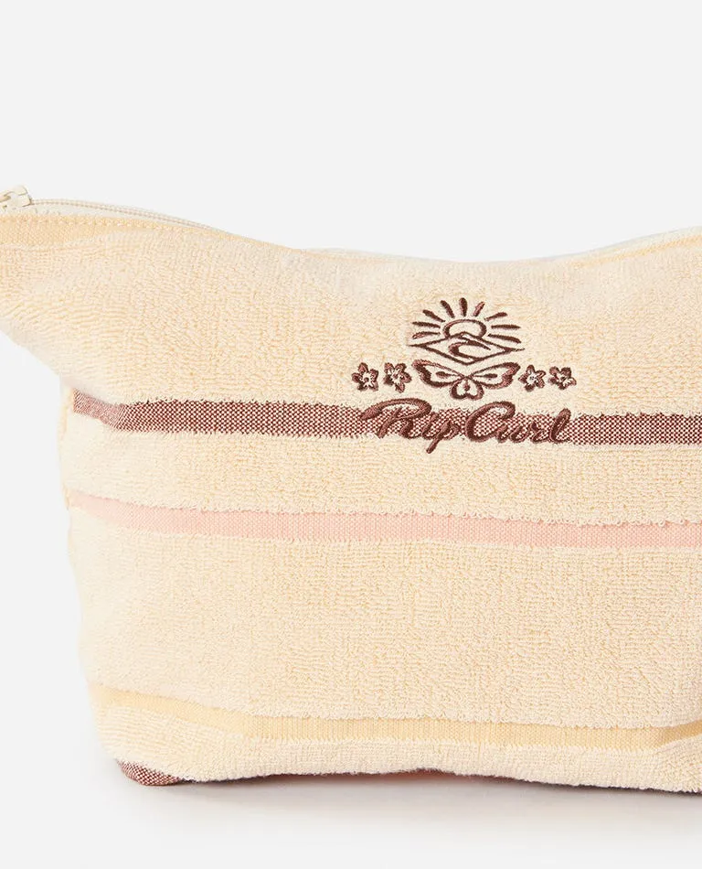 Rip Curl Revival Terry Cosmetic Bag - Peach