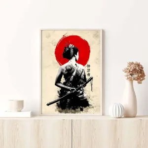 Samurai Woman Painting