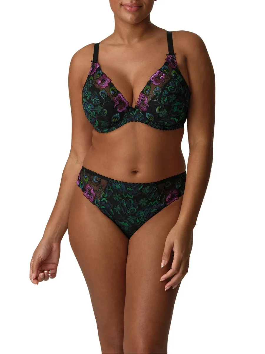 San Angel Half Padded Plunge Bra - Peacock Feather