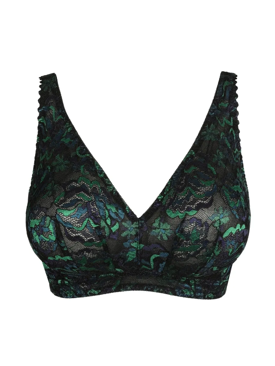 San Angel Wireless Bralette - Peacock Feather