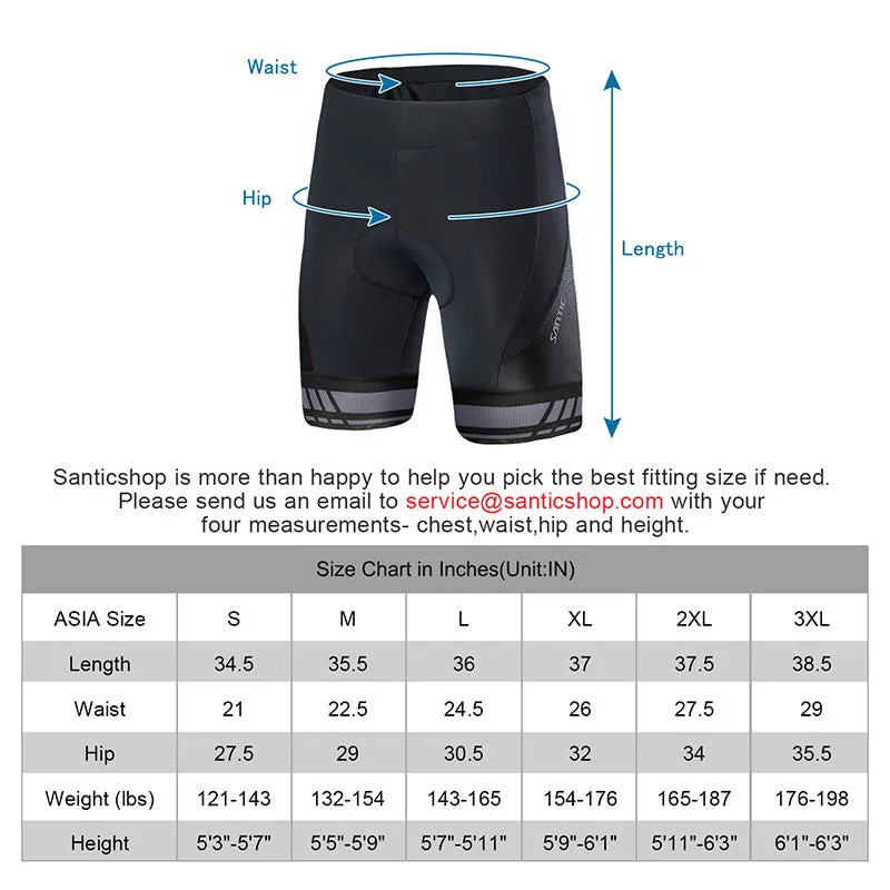 Santic Cayenne Black Men Padded Cycling Shorts