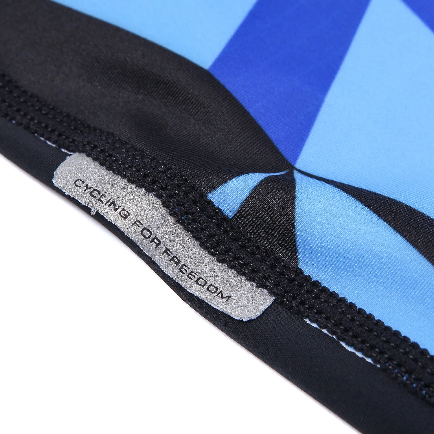 Santic Geometry Blue Men Cycling Shorts