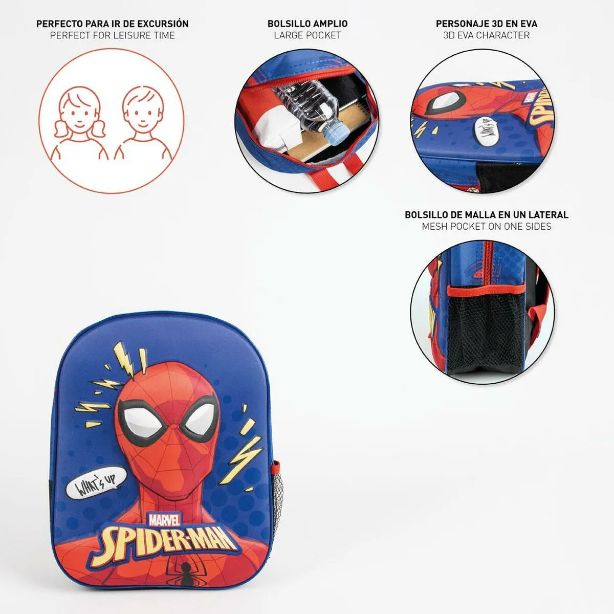 School Bag Spider-Man Blue 8 X 32 X 26 CM